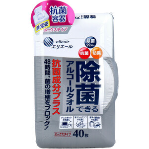 elie-ru bacteria elimination is possible alcohol towel anti-bacterial ingredient plus box type body 40 sheets insertion 