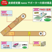 皮膚感覚 腰naossサポーター ブラック M-L_画像7