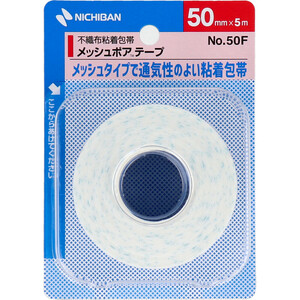 ニチバン メッシュポアテープ 不織布粘着性包帯 50mm×5m