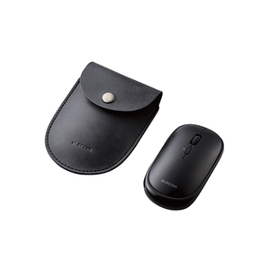 エレコム BlueLEDマウス/薄型/Bluetooth対応/4ボタン/ポーチ付/ブラック M-TM10BBBK