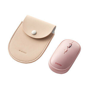 エレコム マウス/Bluetooth/4ボタン/薄型/充電式/3台同時接続/ピンク M-TM15BBPN