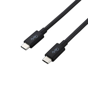【5個セット】エレコム USB4ケーブル/C-Cタイプ/認証品/PD対応/40Gbps/0.8m/ブラック USB4-CC5P08BKX5