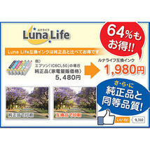 ワールドビジネスサプライ Luna Life キヤノン用 互換インクカートリッジ BCI-381XLC シアン LNCA381C_画像3