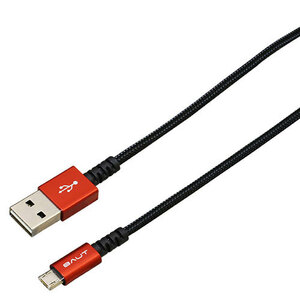 【5個セット】BAUT PREMIUM両面microUSBケーブル 2A 1.0m RD BUSMRAN100RDX5