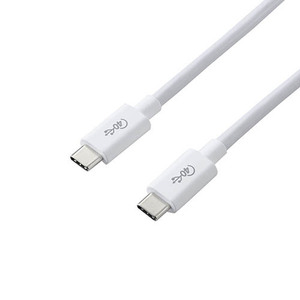 【5個セット】エレコム USB4ケーブル/C-Cタイプ/認証品/PD対応/40Gbps/0.8m/ホワイト USB4-CC5P08WHX5
