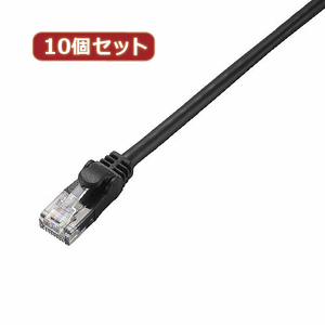 10 шт. комплект Elecom Cat6 основа LAN кабель LD-GPN BK1X10