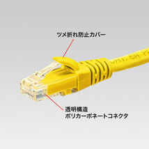 【5個セット】 サンワサプライ カテゴリ6Aより線LANケーブル 10m イエロー KB-T6AY-10YX5_画像5