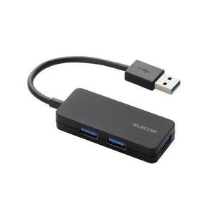 エレコム 3ポートUSB3.0ハブ(ケーブル固定タイプ) U3H-K315BBK