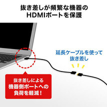 サンワサプライ HDMI延長ケーブル 1m KM-HD20-UEN10_画像6
