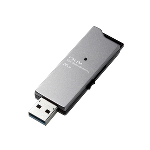 エレコム USBメモリー USB3.0対応 スライド式 高速 DAU 16GB ブラック MF-DAU3016GBK