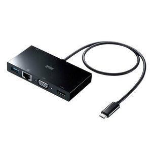 サンワサプライ USB Type-Cモバイルドッキングステーション USB-3TCH30BK