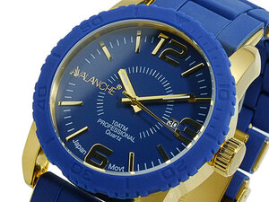 アバランチ AVALANCHE 腕時計 AV-1024-BUGD ブルー×ゴールド ゴールド
