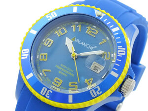 アバランチ AVALANCHE クオーツ 腕時計 AV-1019S-BY-40 ブルー イエロー