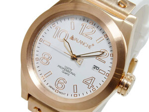 アバランチ AVALANCHE クオーツ ユニセックス 腕時計 AV1028-WHRG ホワイト
