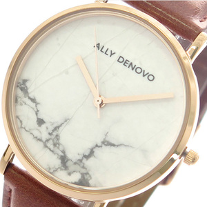 アリーデノヴォ ALLY DENOVO 腕時計 レディース 36mm AF5005-4 CARRARA MARBLE クォーツ ホワイト ブラウン ホワイト