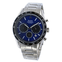 エルジン ELGIN クロノ クオーツ メンズ 腕時計 FK1401S-BL ブルー ブルー_画像3