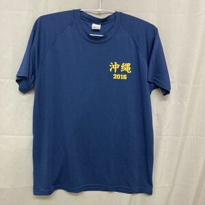 米軍放出品　Tシャツ　 キャンプ　シールズ　VS トリイ　ステーション　サイズ:L カラー:NAVY