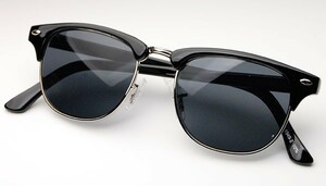  stylish sunglasses men's retro Vintage group salmon to type UV cut new goods / black black 