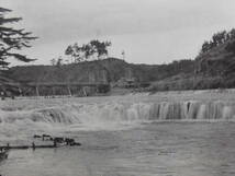 福島県　郷土写真★乙字瀧　私立石川中学校　モノクロ写真　戦前　説明書き_画像2