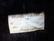 ■美品128万!【即決】BRUNELLO CUCINELLIブルネロクチネリ／最高峰スパニッシュムートンコート　欧米M表記（50.L相当）/ネイビー紺系◆稀少_画像7