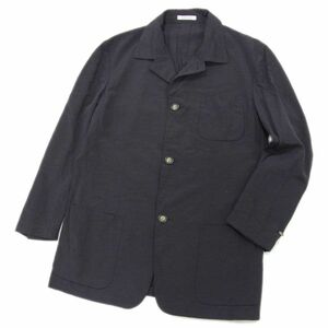 希少美品【INTERMEZZO】定価3万円以上インターメッツォ リネン スプリングジャケット メンズ size L 春秋物 黒色 麻 made in JAPAN 正規品 