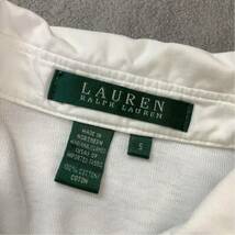 Lauren Ralph Lauren ローレン ラルフローレン 金ボタン ゴールドボタン 半袖 ポロシャツ レディース Sサイズ ホワイト_画像8