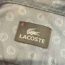 LACOSTE ラコステ 総柄 サークル柄 長袖シャツ メンズ サイズ5 L ブルーグレー_画像9