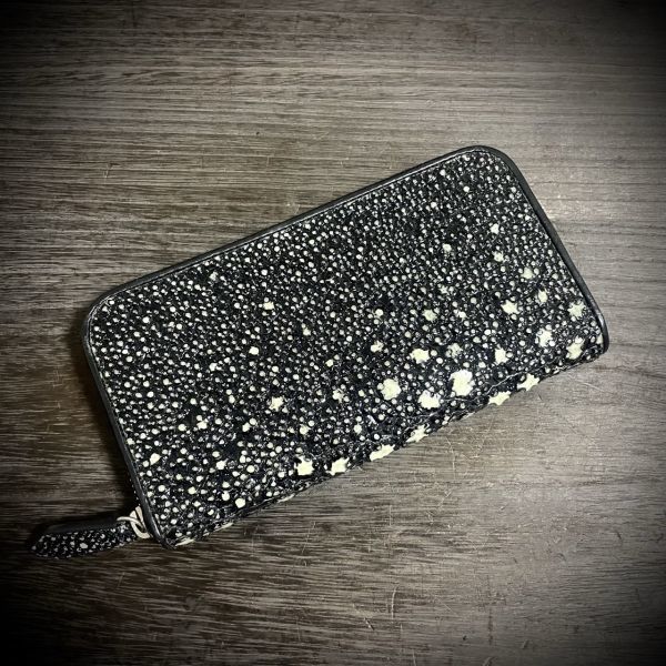特別価格 スタースティングレイ 1円 海の宝石 ブラック メンズ財布