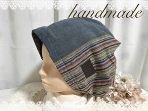 b586＊ハンドメイド＊医療用帽子＊和柄＊ケア帽子＊おしゃれ外出用＊日よけ＊MLサイズ＊大人用＊女性用＊プレゼント用＊母の日＊父の日