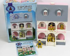  rare * Takara teddy bear house figure Roo z belt house geo llama .. set three storey building ... house teddy bear Land *4953-2