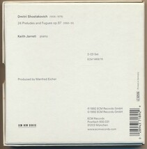 2枚組CD●キース・ジャレット / Shostakovich: 24 Preludes and Fugues op. 87_画像3