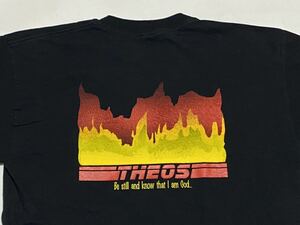 2000's GILDAN THEOS テオス バックプリントTシャツ Mサイズ コットン100% ビンテージ古着 企業 アドバタイジング 90's オールド