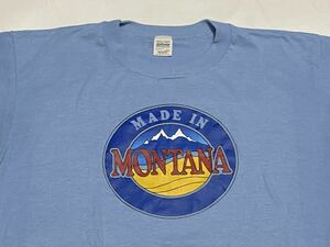 80's sportswear MONTANA プリントTシャツ Lサイズ USA製 ビンテージ古着 80年代 70's スポーツウエア vintage お土産 ヴィンテージ