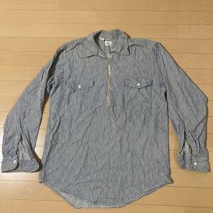 Lee hickoryStripe HalfZip PullOverShirts プルオーバー SHIRT ワークシャツ 