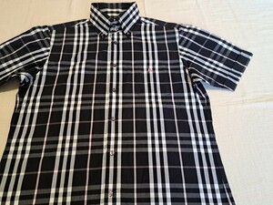 ■2【◎状態良◎】BURBERRY BLACK LABEL チェック柄 B.D 半袖シャツ バーバリー ブラック レーベル 大人 / キレイメ【S～Mサイズ相当】■