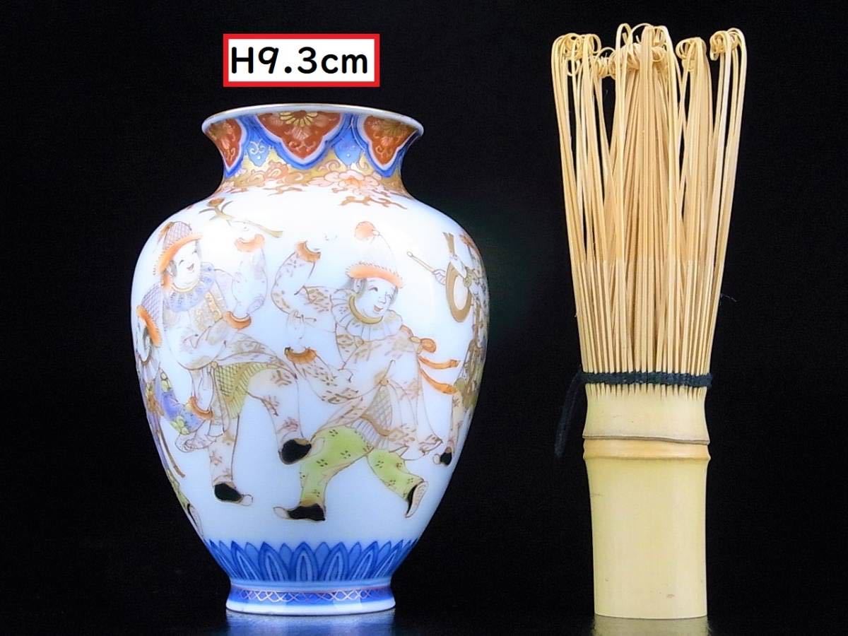 D504 】 素晴らしき超名品 明治期香蘭社製 八代深川栄左衛門作品 染錦