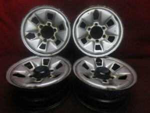 スチール ホイール 4本 トヨタ YN107 ハイラックス ピックアップ トラック 純正 15×6J 6穴139.7 +33 ハブ106 LN107 LN130 YN130◆5075H-Q