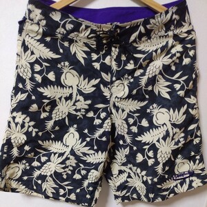 99sPatagonia darknavy botanical Ｂｂord shorts 90年代vintage　USED正規店購入品　本物　30　