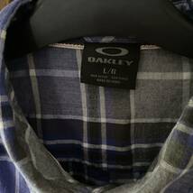 OAKLEY *オークリー 長袖チェックシャツ サイズL ベージュ 色_画像2