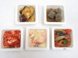 ★【直接引取不可】 食品サンプル ディスプレイ 惣菜 5品セット 酢豚 大学芋 鯵 トマト サーモン おかず 見本品 料理模型 飲食店 置物 飾り