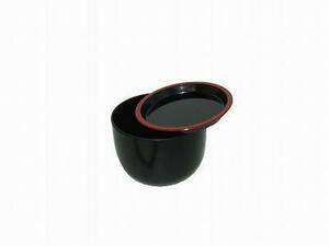 福井クラフト 漆器 2.5寸汁鉢 黒 薬味皿(黒)天朱付きセット 3-585-1