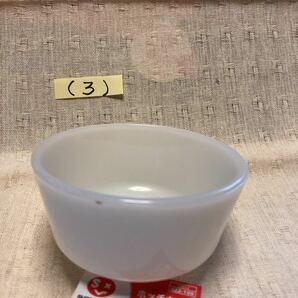 （３）ファイヤーキング  Fire-king カスタードカップ ホワイト  アメリカ雑貨 レトロ食器 ガラスカップ 耐熱 美品 ビンテージの画像10