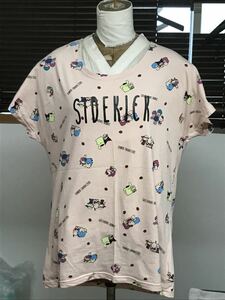 Y.* retro manner * Sanrio T-shirt Kitty Chan / tuxedo Sam /goropika Don /.../ tuxedo Sam / black mi/ marron cream 3L present condition 