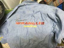 2306新品！？TEAMラングラーWrangler×GOODYEAR RACINGグッドイヤー刺繍S/S半袖ボタンダウンB/DシャンブレーシャツLLレーシング#1 RACING_画像6