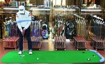 「81SHOP」極美品★パターマット ゴルフ 練習 パター 室内 屋外でも練習できるゴルフマット 3m 練習器具 パッティング練習_画像5