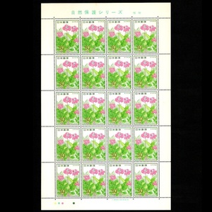 郵便切手シート 「自然保護シリーズ 第5集 植物 サクラソウ」 1シート 1978年(昭和53年) Stamps Plants Primrose Primula sieboldii