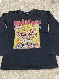 HYSTERIC MINI long sleeve T shirt 140* Hysteric Mini tops cut and sewn kidshis Mini 