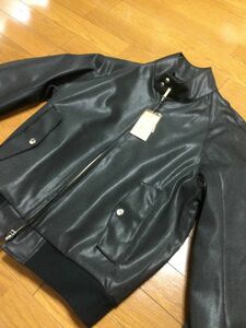 Y43★定価47300円★COMME CA MEN コムサメン★お洒落ブルゾン★Sサイズ★ブラック系★新品・未使用ジャンパー★訳あり品・お買得