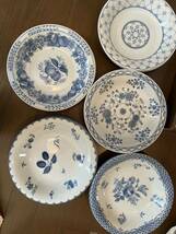 まとめ売り　パスター・カレー皿　１０枚セット　Royal　ブルーとホワイト　花柄　ロイヤル　食器　大皿_画像1