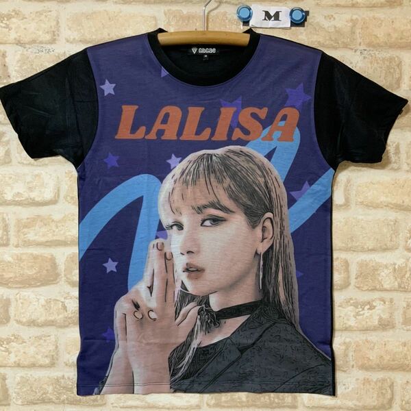 ブラックピンク　LALISA リサ　Tシャツ　Mサイズ　管7016 海外製　BLACKPINK